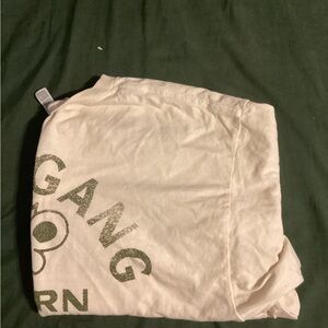 White T-Shirt with Green Print